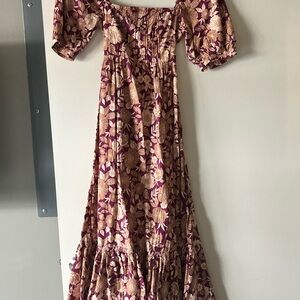Anthropologie floral Maxi Dress open back
